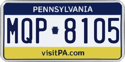 PA license plate MQP8105