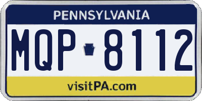 PA license plate MQP8112