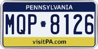PA license plate MQP8126