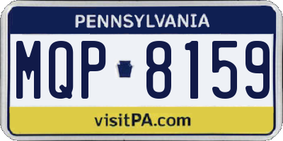 PA license plate MQP8159
