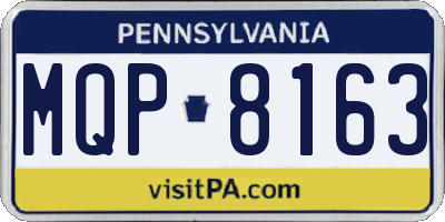 PA license plate MQP8163