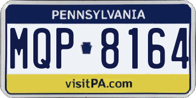 PA license plate MQP8164