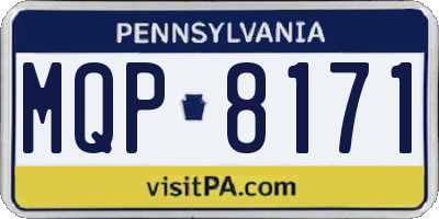 PA license plate MQP8171