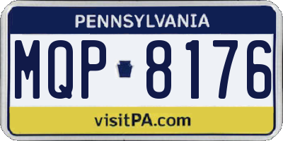 PA license plate MQP8176