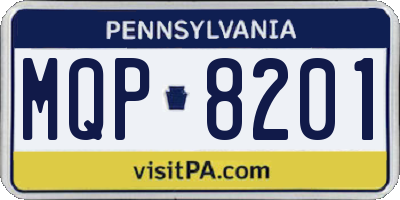 PA license plate MQP8201