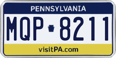 PA license plate MQP8211