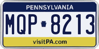 PA license plate MQP8213