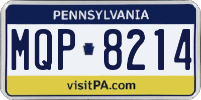PA license plate MQP8214
