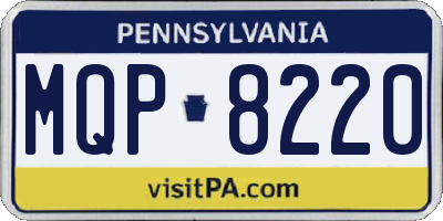 PA license plate MQP8220