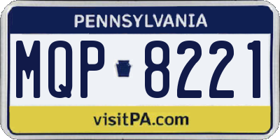 PA license plate MQP8221