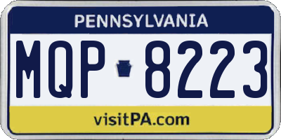 PA license plate MQP8223
