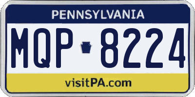 PA license plate MQP8224