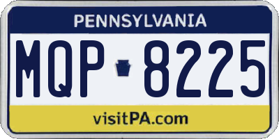 PA license plate MQP8225