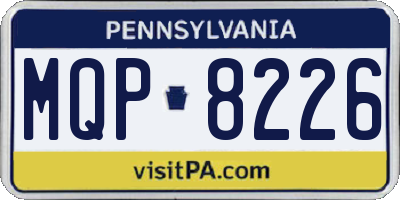 PA license plate MQP8226