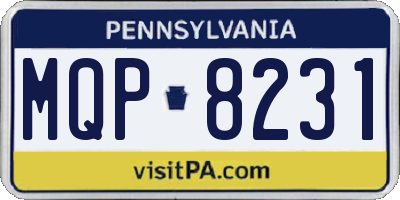 PA license plate MQP8231