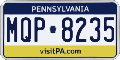 PA license plate MQP8235
