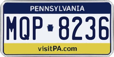 PA license plate MQP8236