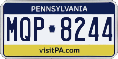 PA license plate MQP8244