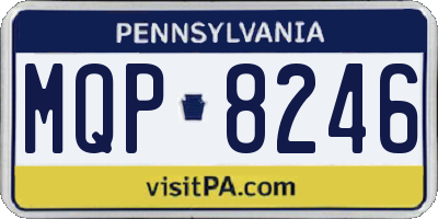 PA license plate MQP8246