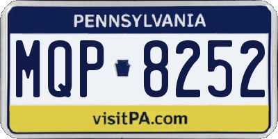 PA license plate MQP8252