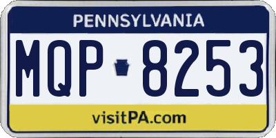 PA license plate MQP8253