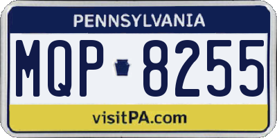 PA license plate MQP8255
