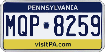PA license plate MQP8259