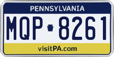 PA license plate MQP8261