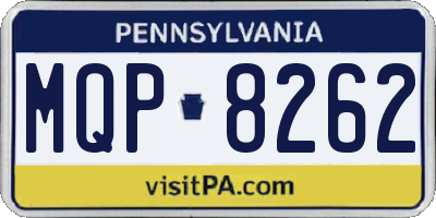 PA license plate MQP8262