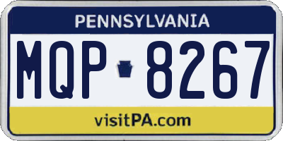 PA license plate MQP8267