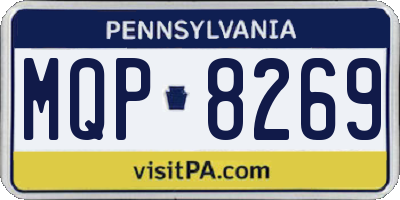 PA license plate MQP8269