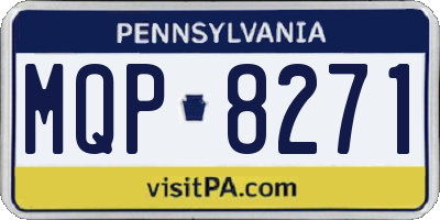 PA license plate MQP8271