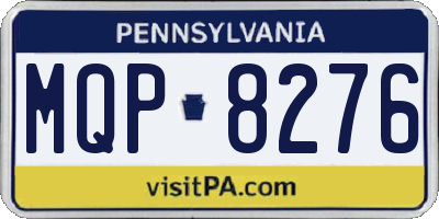 PA license plate MQP8276