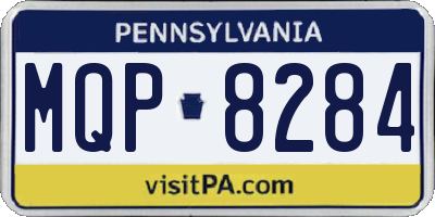 PA license plate MQP8284