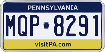 PA license plate MQP8291