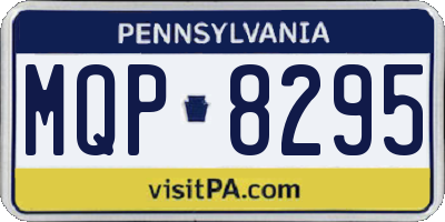 PA license plate MQP8295