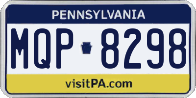 PA license plate MQP8298