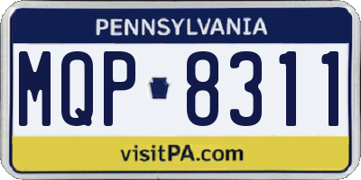 PA license plate MQP8311