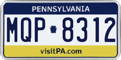 PA license plate MQP8312