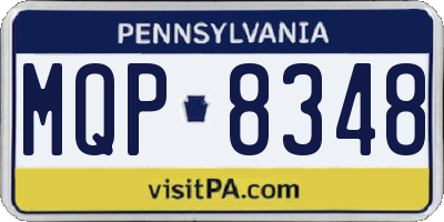 PA license plate MQP8348