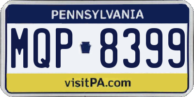 PA license plate MQP8399