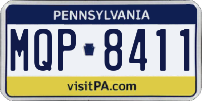 PA license plate MQP8411