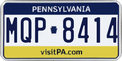 PA license plate MQP8414