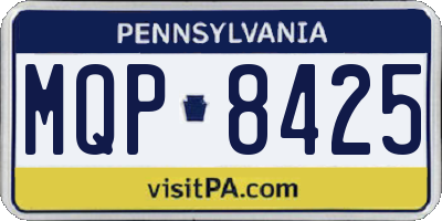 PA license plate MQP8425