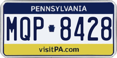PA license plate MQP8428