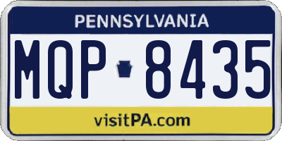 PA license plate MQP8435