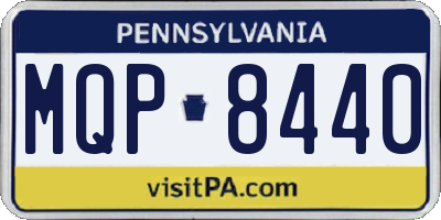 PA license plate MQP8440