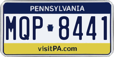 PA license plate MQP8441