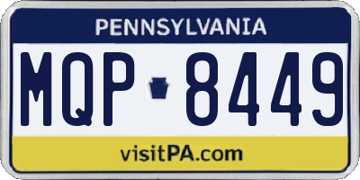 PA license plate MQP8449
