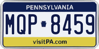 PA license plate MQP8459